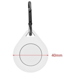 Silikonowy pokrowiec ochronny - do AirTags / trackera Bluetooth - z karabińczykiemKluczyki