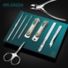 Mr.Green - profesjonalny zestaw do manicure - obcinacz / nożyczki / pęseta - 9 sztukWyposażenie