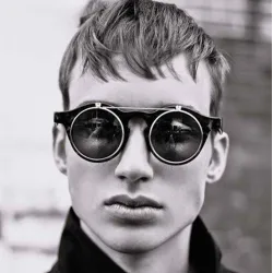 Vintage flip-up okulary przeciwsłoneczne - styl steampunk - podwójna warstwa - unisexOkulary Przeciwsłoneczne