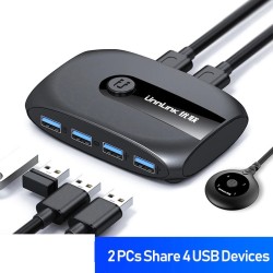 Przełącznik KVM - USB 2.0 / 3.0 - dla Windows 10 / PC / klawiatura / mysz / drukarka - udostępnianie / parowaniePrzełącznik HDMI