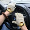 Short driving gloves - goatskin leather / knitted - unisexGloves