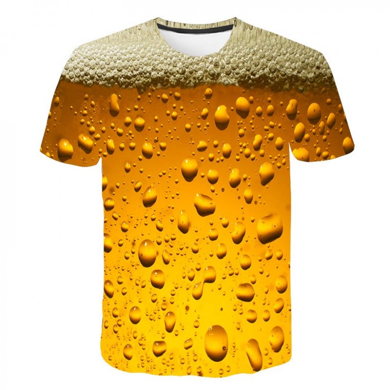 Koszulka z nadrukiem 3D - bańki piwneT-shirt