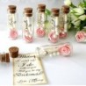 Mini szklane butelki z korkiem - wisząca dekoracja ślubna - 25mlŚlub