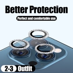 Diamond camera lens protector - glitter metal ring - for iPhoneProtection