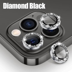 Diamentowa osłona obiektywu - metalowy pierścień z brokatem - do iPhone'aOchrona