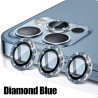 Diamentowa osłona obiektywu - metalowy pierścień z brokatem - do iPhone'aOchrona