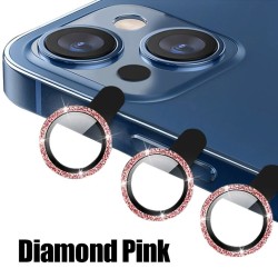 Diamentowa osłona obiektywu - metalowy pierścień z brokatem - do iPhone'aOchrona