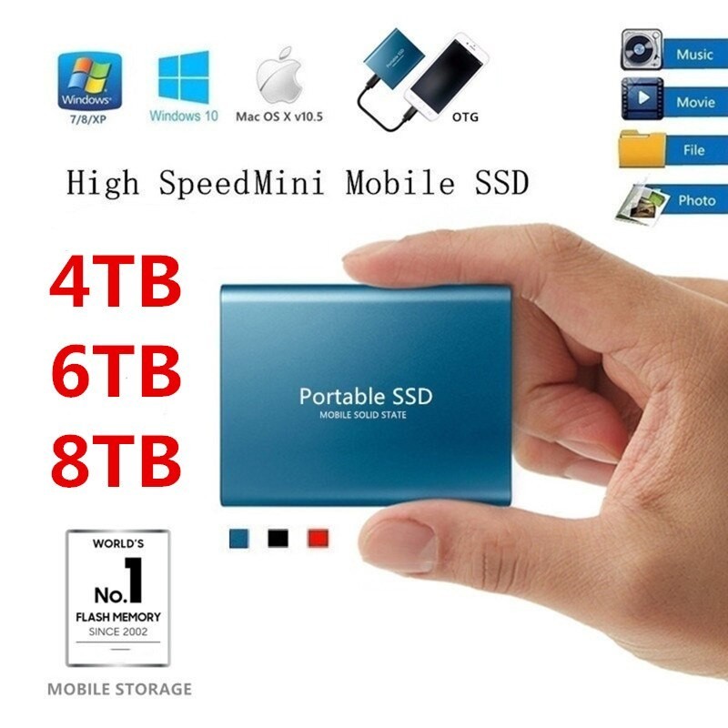 Mobilny dysk twardy - SSD - typ C - USB 3.1 - stop aluminium - 500GB / 1TB / 2TB / 4TB / 6TB / 8TBDyski twarde SSD