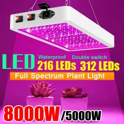 Lampa do uprawy roślin - pełne spektrum - światło LED - wodoodporna - 5000W / 8000WLampa Wzrostu