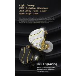 QKZ ZXN - high resolution earphones - in-ear wired headset - dual magnet - 2 Pin - 1DDEar- & Headphones