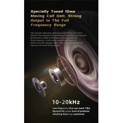 QKZ ZXN - high resolution earphones - in-ear wired headset - dual magnet - 2 Pin - 1DDEar- & Headphones