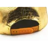 Czapka z daszkiem - skórzana snapback - z metalowym liściem - w stylu hip hopCzapki & Kapelusze