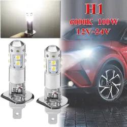 Żarówka samochodowa - H1 - 6000K - 80W - COB LED - 2 sztukiH1