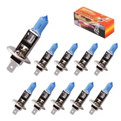 H1 - 100W - 12V - 5000k biała - żarówka halogenowa - reflektor samochodowy - 10 sztukH1