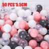 Kolorowe miękkie plastikowe kulki - do basenów wodnych / namiotów do zabawy - 50 sztuk - 100 sztukPiłki