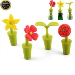 Wine bottle stopper - silicone - flowers shapedBar supply