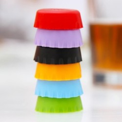 Silicone beer bottle cap - reusable stopper - 6 piecesBar supply