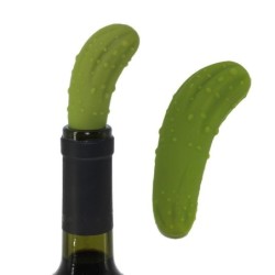 Silicone wine bottle stopper - cucumber shaped - reusableBar supply