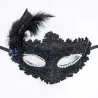 Sexy Venetian lace eye mask - with feathers / crystalMasks