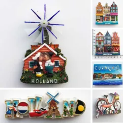 Holandia - magnesy na lodówkę - holenderski wiatrak - Amsterdam - roweryMagnesy na lodówkę