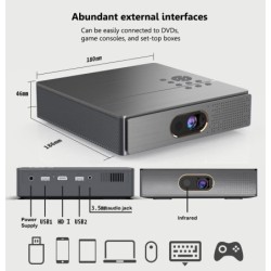 WZATCO S5 - mini projektor 3D DLP - 4K - 5G - WIFI - Smart Android 9 - full HD - 1080PProjektory