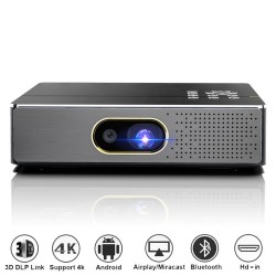 WZATCO S5 - mini DLP 3D projector - 4K - 5G - WIFI - Smart Android 9- full HD - 1080PProjectors