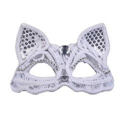 Luksusowa wenecka maska na oczy - koronka / brokat / cekiny - kocie oko - Halloween / maskaradyMaski
