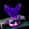 Fashionable Venetian eye mask - with feathers - sexy fox - masquerades / HalloweenMasks