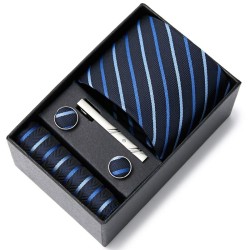 Fashionable tie / handkerchief / cufflinks / tie clip - with box - 5 pieces setCufflinks