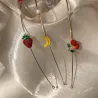 Metal hoop hair band - with fruits / pearlsHair clips