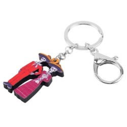 Acrylic Halloween skeleton couple - keychainKeyrings