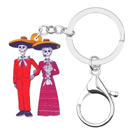 Akrylowa para szkieletów Halloween - brelokBreloczki Do Kluczy