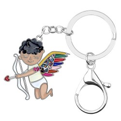 Brelok emaliowany - z aniołem amoremBreloczki Do Kluczy