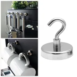 Magnetyczny haczyk do zawieszania - silny magnes neodymowy - 32mm - 5,5kgMagnesy