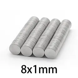 N35 - magnes neodymowy - mocna okrągła tarcza - 8mm * 1mm - 50 - 1000 sztukN35