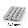 N35 - magnes neodymowy - mocna okrągła tarcza - 8mm * 1mm - 50 - 1000 sztukN35
