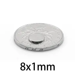 N35 - magnes neodymowy - mocna okrągła tarcza - 8mm * 1mm - 50 - 1000 sztukN35