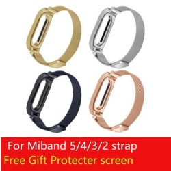 Metalowy pasek z siatki - bransoletka - do Xiaomi Mi Band 2/3/4/5-6Inteligentne zużycie