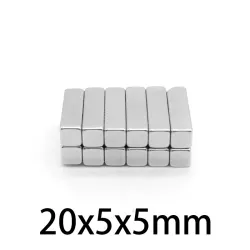 N35 - neodymium magnet - strong cuboid block - 20mm * 5mm * 5 mm - 5 - 100 piecesN35