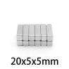 N35 - magnes neodymowy - mocny blok prostopadłościanu - 20mm * 5mm * 5 mm - 5 - 100 sztukN35