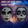 Maska zmieniająca twarz - pełnokolorowa dioda LED - inteligentna kontrola aplikacji - świecąca - Halloween - festiwaleMaski