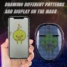 Maska zmieniająca twarz - pełnokolorowa dioda LED - inteligentna kontrola aplikacji - świecąca - Halloween - festiwaleMaski