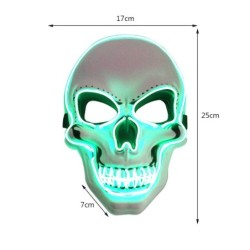 Maska LED na twarz - świecąca czaszka - Halloween - festiwaleMaski