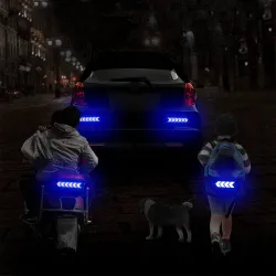 Strzałka odblaskowa - naklejka samoprzylepna - bezpieczeństwo - ostrzeżenie - do samochodów / motocykli / rowerów / ubrańNakl...