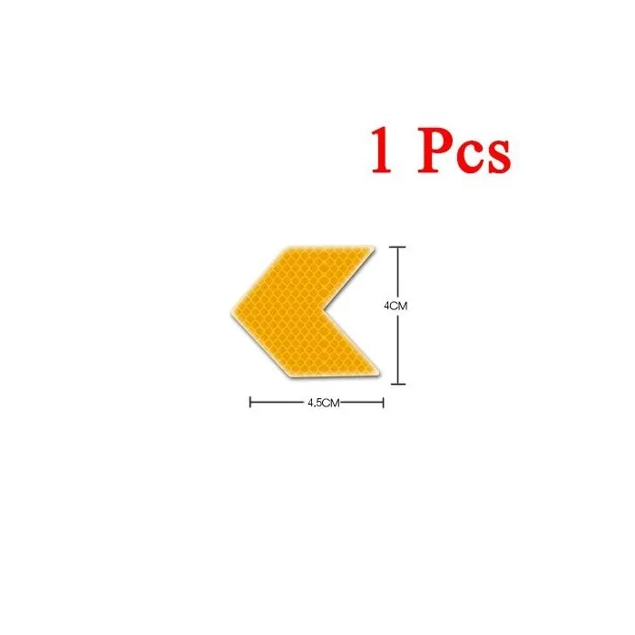 Reflective arrow - self adhesive sticker - safety - warning - for cars / motorcycles / bikes / clothesStickers