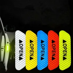 Reflective car sticker - inner door - safety / warning - self adhesive - waterproof - OPENStickers