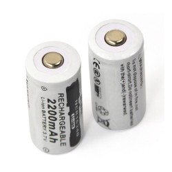 Bateria litowa 37V 2200mAh CR123A 16340 - ładowalna - 4 sztukiBaterii