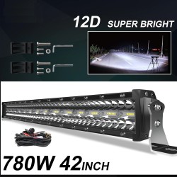 Listwa świetlna LED - 3-rzędowa - wiązka combo - wodoodporna - do samochodu / ciągnika / 4WD / ciężarówki / SUV / ATV - 12V -...