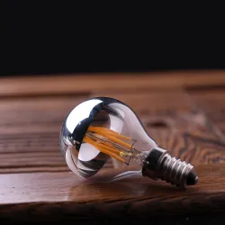 Żarówka LED - kula lustrzana srebrna G45 - ściemnialna - ciepła biel - 4W - E12 - E14 - E26 - E27 - 10 sztukE27