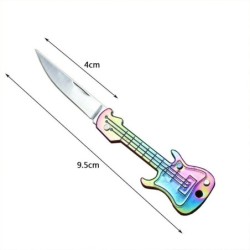 Mini scyzoryk - składany - kształt gitary - stal nierdzewnaNoże & Narzędzia Wielofunkcyjne